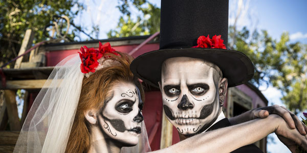 His and Hers Skeleton Wedding look